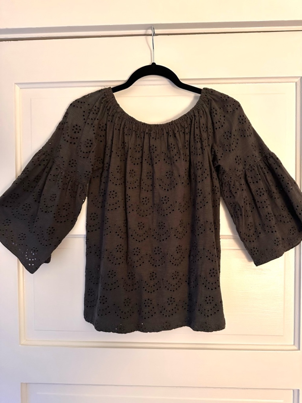 Lucky Brand Eyelet Top in steel blue - Picture 5 of 5